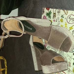 Jeffery Campbell platform. Size: 10...Heel 5" Color: Suede Gray